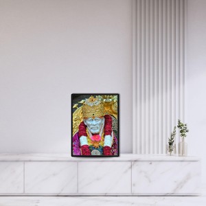 Sai Baba Laminated Photo - 5x7 Inches, Divine Blessings for Home & Office and Temple Decoration Sai Baba Laminated Photo - 5x7 Inches, Divine Blessings for Home & Office and Temple Decoration