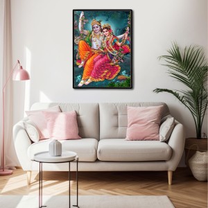 Sri Radha Krishna Laminated Photo (11x13 Inches Without glass) Divine Blessings for Table and Walls,Home & Office and Temple Decoration Sri Radha Krishna Laminated Photo (11x13 Inches Without glass) Divine Blessings for Table and Walls,Home & Office and Temple Decoration
