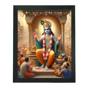 Hitech Sales Beautiful Lord Krishna Picture Photo Polystyrene Frame for Pooja Room, Temple, Home Decoration, Gift (Wall and Tabletop, Printed Photo, Black, 7.12 x 9.12 inches) Hitech Sales Beautiful Lord Krishna Picture Photo Polystyrene Frame for Pooja Room, Temple, Home Decoration, Gift (Wall and Tabletop, Printed Photo, Black, 7.12 x 9.12 inches)