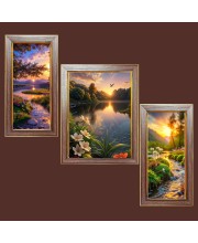3-Pack Beautiful sun rise Photo Frames - 2 Pieces 8x15 Inch & 1 Piece 12x15 Inch - Rustic Wall Art for Home & Office Decor - Botanical Wall Hanging for Living Room, Bedroom, or Workspace 3-Pack Beautiful sun rise Photo Frames - 2 Pieces 8x15 Inch & 1 Piece 12x15 Inch - Rustic Wall Art for Home & Office Decor - Botanical Wall Hanging for Living Room, Bedroom, or Workspace