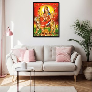 Durga Laminated Photo - 5x7 Inches, Divine Blessings for Home & Office and Temple Decoration Durga Laminated Photo - 5x7 Inches, Divine Blessings for Home & Office and Temple Decoration