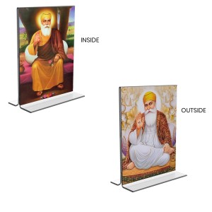 Guru Nanak Acrylic T-Style Photo Stand - 9x11 Inches, Compact and Stylish Spiritual Display, easily change 2 photos (Pack of 1) Guru Nanak Acrylic T-Style Photo Stand - 9x11 Inches, Compact and Stylish Spiritual Display, easily change 2 photos (Pack of 1)