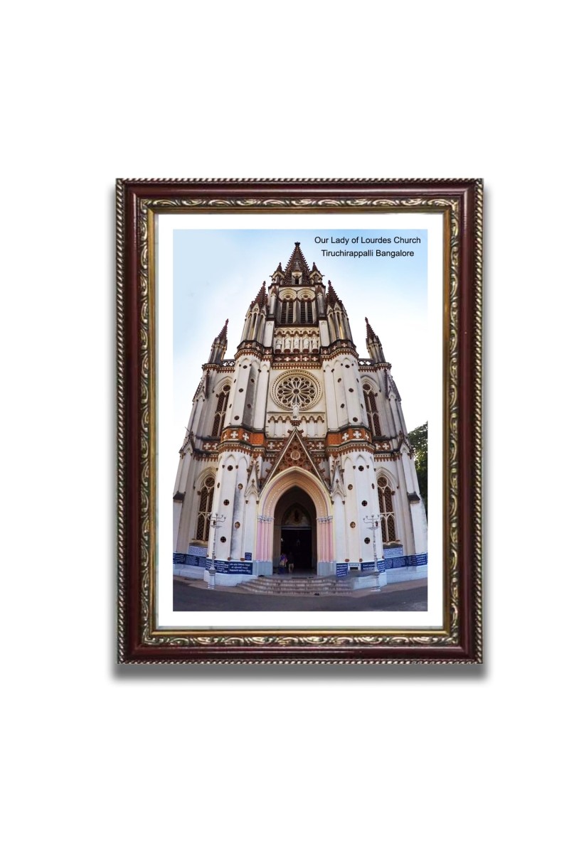 Our Lady of Lourdes Church Church Photo Frame, Beautiful Elegant Framed Wall Art of Iconic Cathedral