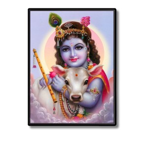 Baby Krishna Laminated Photo - 13x15 Inches, Divine Blessings for Home & Office and Temple Decoration Baby Krishna Laminated Photo - 13x15 Inches, Divine Blessings for Home & Office and Temple Decoration