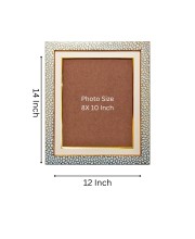 Modern Textured White & Gold Photo Frame | Elegant Decorative Picture Frame for Wall & Tabletop | Premium Display Frame for Home, Office & Art Décor