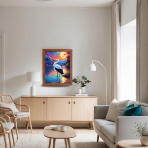 AI Funny Stork Art Picture for Kids - 10x14 inches, Brown Color - Perfect Wall Decor for Children's Room AI Funny Stork Art Picture for Kids - 10x14 inches, Brown Color - Perfect Wall Decor for Children's Room