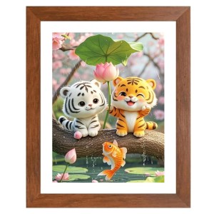 AI Funny Cute Cat Art Picture for Kids - 10x14 inches, Brown Color - Perfect Wall Decor for Children's Room AI Funny Cute Cat Art Picture for Kids - 10x14 inches, Brown Color - Perfect Wall Decor for Children's Room