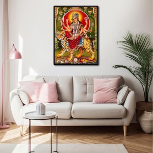 Maa Durga Laminated Photo (9x11 Inches) Divine Blessings for Home & Office and Temple Decoration Maa Durga Laminated Photo (9x11 Inches) Divine Blessings for Home & Office and Temple Decoration