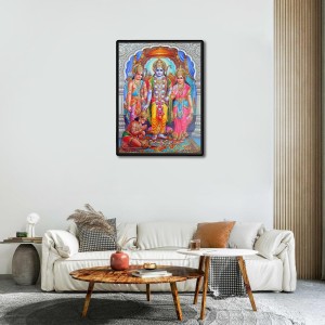 Ram Sita Laminated Photo - 5x7 Inches, Divine Blessings for Home & Office and Temple Decoration