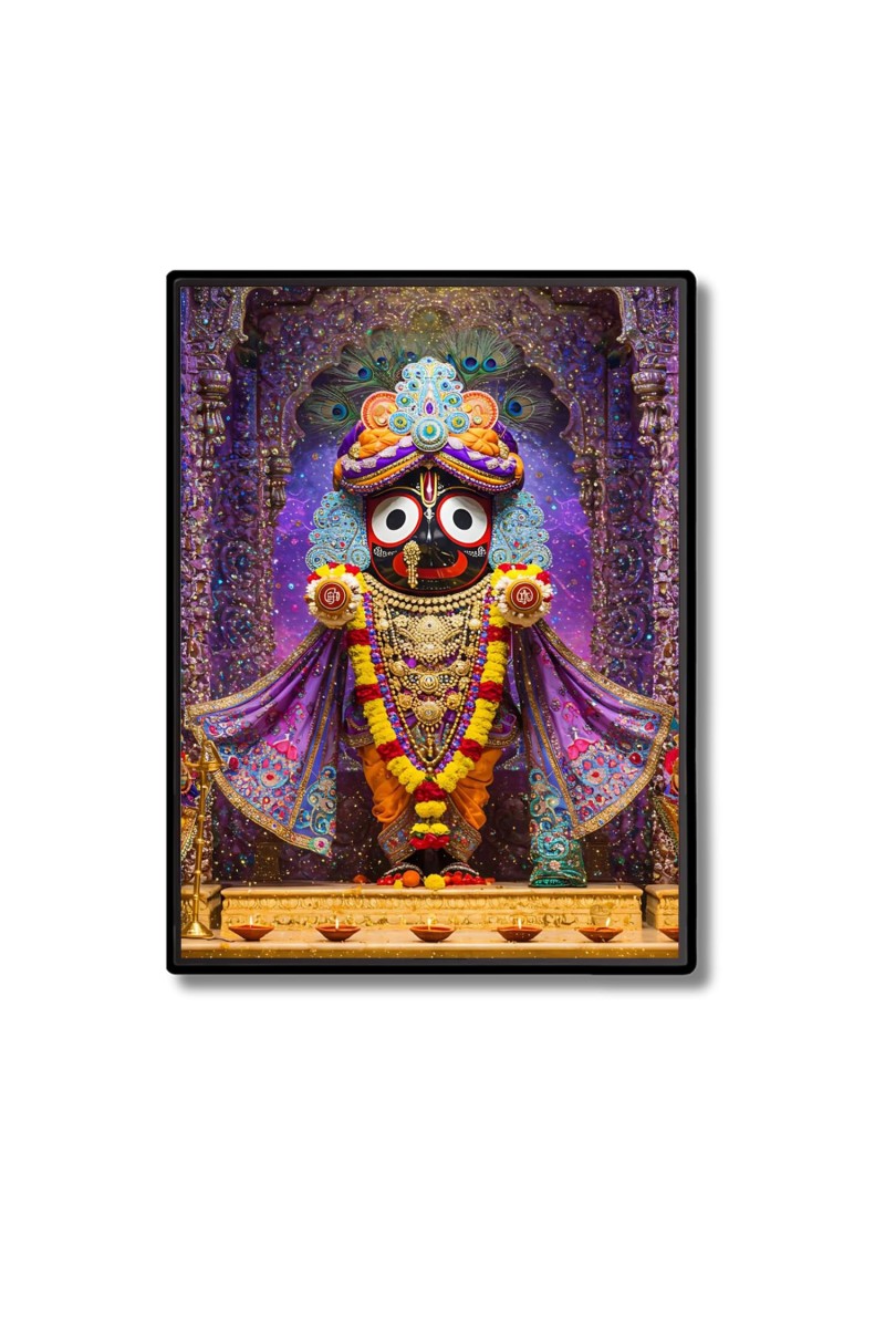 Jagannath Laminated Photo - 9x11 Inches, Divine Blessings for Home & Office and Temple Decoration