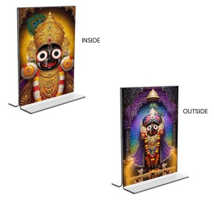 Lord Jagannath Acrylic T-Style Photo Stand - 5x7 Inches, Compact and Stylish Spiritual Display, easily change 2 photos (Pack of 1) Lord Jagannath Acrylic T-Style Photo Stand - 5x7 Inches, Compact and Stylish Spiritual Display, easily change 2 photos (Pack of 1)