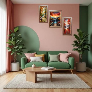 3-Pack The Canvas of the Earth Photo Frames - 2 Pieces 6x13 Inch & 1 Piece 10x13 Inch - Rustic Wall Art for Home & Office Decor - Botanical Wall Hanging for Living Room, Bedroom, or Workspace