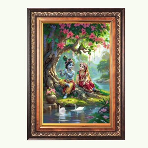 Sri Radha Krishna Color Photo 10x14 Inch - Vibrant Religious Wall Art for Home or Office Decor. Sri Radha Krishna Color Photo 10x14 Inch - Vibrant Religious Wall Art for Home or Office Decor.