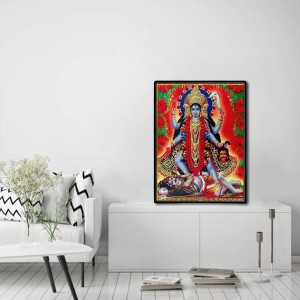 Maa Kali Laminated Photo (11x13 Inches Without glass) Divine Blessings for Table and Walls,Home & Office and Temple Decoration