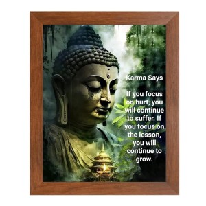 Buddha & His Famous Quote Photo Frame - Brown Frame, Perfect for Office & Wall Decoration, Ideal Gift Buddha & His Famous Quote Photo Frame - Brown Frame, Perfect for Office & Wall Decoration, Ideal Gift