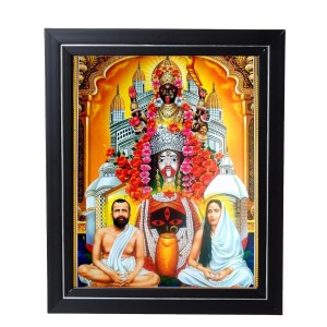 Hitech Sales Goddess Devi Maha Kali, Ramakrishna Dev and Sarada Maa Photo Frame for Pooja Room, Temple Decor, Home Decoration and Gift Hitech Sales Goddess Devi Maha Kali, Ramakrishna Dev and Sarada Maa Photo Frame for Pooja Room, Temple Decor, Home Decoration and Gift