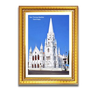 San Thomas Basilica Church Photo Frame, Beautiful Elegant Framed Wall Art of Iconic Cathedral