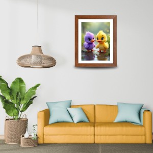 AI Funny Cute Duck Art Picture for Kids - 10x14 inches, Brown Color - Perfect Wall Decor for Children's Room