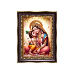 Maa yoshada and baby Krishna Digital Print Photo 6.7x8.7 inches - Vibrant Religious Wall Art for Home or Office Decor. Maa yoshada and baby Krishna Digital Print Photo 6.7x8.7 inches - Vibrant Religious Wall Art for Home or Office Decor.