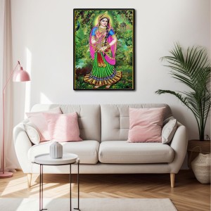 Radha Laminated Photo - 11x13 Inches, Divine Blessings for Home & Office and Temple Decoration