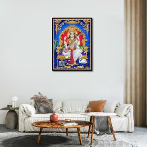 Saraswati Laminated Photo - 5x7 Inches, Divine Blessings for Home & Office and Temple Decoration Saraswati Laminated Photo - 5x7 Inches, Divine Blessings for Home & Office and Temple Decoration
