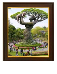 HI Tech Sales Mother Child Parental Love Tree Pattern Photo Frame For Housewarming 10X12