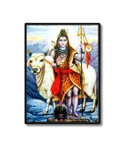 Shiva Laminated Photo - 5x7 Inches, Divine Blessings for Home & Office and Temple Decoration