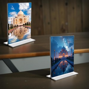Taj Mahal Acrylic T-Style Photo Stand, Compact and Stylish Spiritual Display, easily change 2 photos (Pack of 1) Taj Mahal Acrylic T-Style Photo Stand, Compact and Stylish Spiritual Display, easily change 2 photos (Pack of 1)