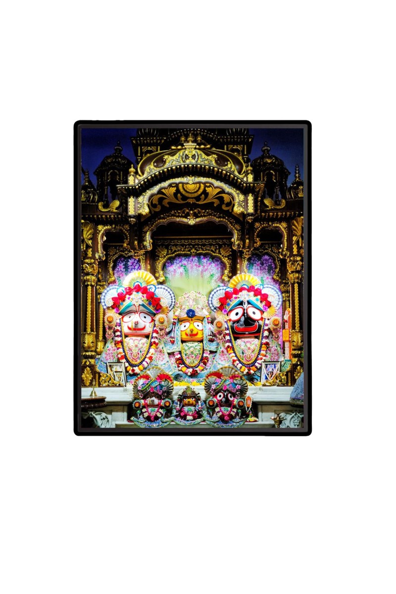 Sri Jagannath Maha Pravu Laminated Photo (13x15 Inches Without glass) Divine Blessings for Table and Walls,Home & Office and Temple Decoration
