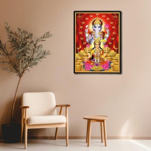 Maa Lakshmi Sri Ganesh Laminated Photo (7x9 Inches Without glass) Divine Blessings for Table and Walls,Home & Office and Temple Decoration Maa Lakshmi Sri Ganesh Laminated Photo (7x9 Inches Without glass) Divine Blessings for Table and Walls,Home & Office and Temple Decoration