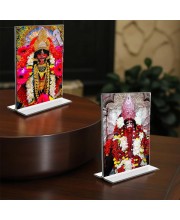 Debi Tara Acrylic T-Style Photo Stand - 11x13 Inches, Compact and Stylish Spiritual Display, easily change 2 photos (Pack of 1)