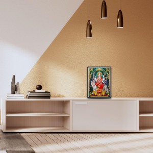 Maa Durga Laminated Photo - 13x15 Inches, Divine Blessings for Home & Office and Temple Decoration