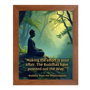 Buddha & His Famous Quote Photo Frame - Brown Frame, Perfect for Office & Wall Decoration, Ideal Gift Buddha & His Famous Quote Photo Frame - Brown Frame, Perfect for Office & Wall Decoration, Ideal Gift