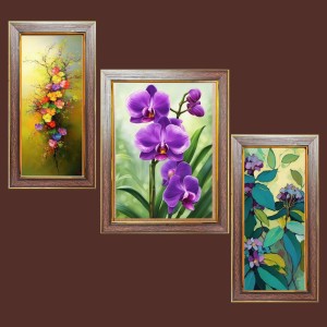 3-Pack Cute flower painting Photo Frames - 2 Pieces 6x13 Inch & 1 Piece 10x13 Inch - Rustic Wall Art for Home & Office Decor - Botanical Wall Hanging for Living Room, Bedroom, or Workspace 3-Pack Cute flower painting Photo Frames - 2 Pieces 6x13 Inch & 1 Piece 10x13 Inch - Rustic Wall Art for Home & Office Decor - Botanical Wall Hanging for Living Room, Bedroom, or Workspace