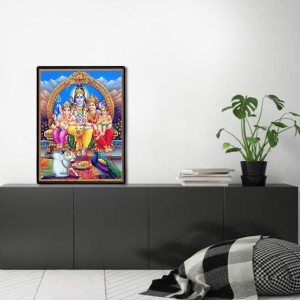 Shiva Family Laminated Photo - 5x7 Inches, Divine Blessings for Home & Office and Temple Decoration Shiva Family Laminated Photo - 5x7 Inches, Divine Blessings for Home & Office and Temple Decoration