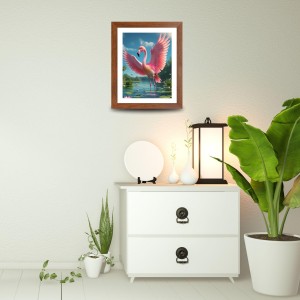 AI Funny Flamingo Art Picture for Kids - 12x16 inches, Brown Color - Perfect Wall Decor for Children's Room AI Funny Flamingo Art Picture for Kids - 12x16 inches, Brown Color - Perfect Wall Decor for Children's Room