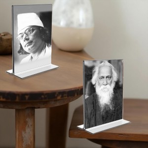 Car Desk/Table Top Kazi Nazrul & Sri Rabindranath Tagore Acrylic T-Style Photo Stand - 2.5x3.5 Inches, Compact and Stylish Spiritual Display, easily change 2 photos (Pack of 1) Car Desk/Table Top Kazi Nazrul & Sri Rabindranath Tagore Acrylic T-Style Photo Stand - 2.5x3.5 Inches, Compact and Stylish Spiritual Display, easily change 2 photos (Pack of 1)