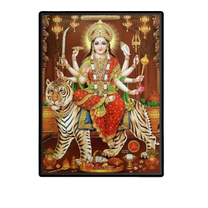 Durga Laminated Photo - 5x7 Inches, Divine Blessings for Home & Office and Temple Decoration