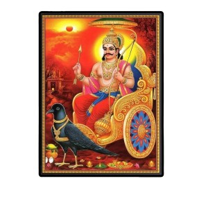Shani Dev Laminated Photo - 5x7 Inches, Divine Blessings for Home & Office and Temple Decoration Shani Dev Laminated Photo - 5x7 Inches, Divine Blessings for Home & Office and Temple Decoration