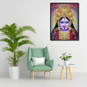 Maa Kali Laminated Photo (13x15 Inches Without glass) Divine Blessings for Table and Walls,Home & Office and Temple Decoration