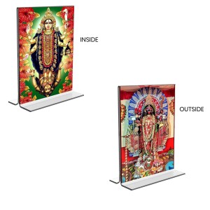 Debi Kali & Dakshineswar Kali Acrylic T-Style Photo Stand - 5x7 Inches, Compact and Stylish Spiritual Display, easily change 2 photos (Pack of 1) Debi Kali & Dakshineswar Kali Acrylic T-Style Photo Stand - 5x7 Inches, Compact and Stylish Spiritual Display, easily change 2 photos (Pack of 1)