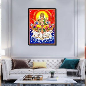 Surya Laminated Photo - 7x9 Inches, Divine Blessings for Home & Office and Temple Decoration Surya Laminated Photo - 7x9 Inches, Divine Blessings for Home & Office and Temple Decoration