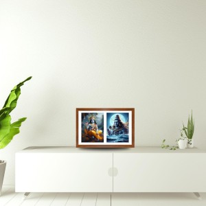 Lord krsihna and lord shiva Photo Frame - 13x17Inches - Spiritual Artwork for Home Decor, Puja Room and Office Decoration Lord krsihna and lord shiva Photo Frame - 13x17Inches - Spiritual Artwork for Home Decor, Puja Room and Office Decoration