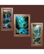 3-Pack Hidden Waterfalls of the Wild Photo Frames - 2 Pieces 10x17 Inch & 1 Piece 14x17 Inch - Rustic Wall Art for Home & Office Decor - Botanical Wall Hanging for Living Room, Bedroom, or Works 3-Pack Hidden Waterfalls of the Wild Photo Frames - 2 Pieces 10x17 Inch & 1 Piece 14x17 Inch - Rustic Wall Art for Home & Office Decor - Botanical Wall Hanging for Living Room, Bedroom, or Works