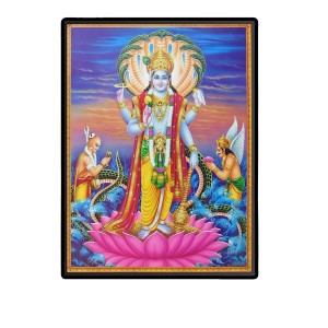 Vishnu Laminated Photo - 5x7 Inches, Divine Blessings for Home & Office and Temple Decoration Vishnu Laminated Photo - 5x7 Inches, Divine Blessings for Home & Office and Temple Decoration