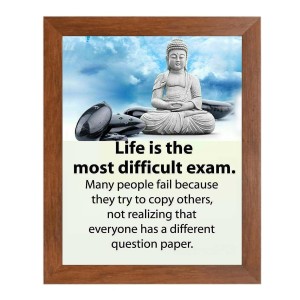 Buddha & His Famous Quote Photo Frame - Brown Frame, Perfect for Office & Wall Decoration, Ideal Gift Buddha & His Famous Quote Photo Frame - Brown Frame, Perfect for Office & Wall Decoration, Ideal Gift