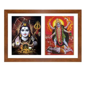 Lord shiva and goddess mahakali Photo Frame - 13x17Inches - Spiritual Artwork for Home Decor, Puja Room and Office Decoration Lord shiva and goddess mahakali Photo Frame - 13x17Inches - Spiritual Artwork for Home Decor, Puja Room and Office Decoration