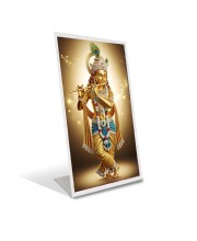 Car Desk/Table Top Divine Krishna Acrylic L-Style Photo Stand - 2.5x3.5 Inches, Compact And Stylish Spiritual Display (F6676)