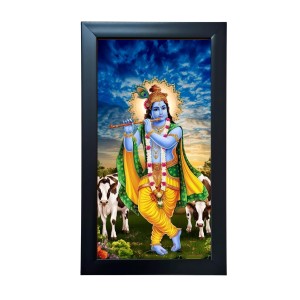 Hitech Sales Shree Krishna Wall-Mount Polystyrene Photo Frame Home Pooja Room, Decoration and Gifting, 9.6 x 15.6 inches Black Frame (Pack of 1, Printed Photo) Hitech Sales Shree Krishna Wall-Mount Polystyrene Photo Frame Home Pooja Room, Decoration and Gifting, 9.6 x 15.6 inches Black Frame (Pack of 1, Printed Photo)