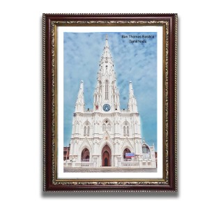 San Thomas Basilica Church Photo Frame, Beautiful Elegant Framed Wall Art of Iconic Cathedral